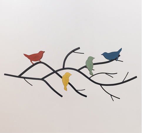 Garden - Metal Branch of Rainbow Birds