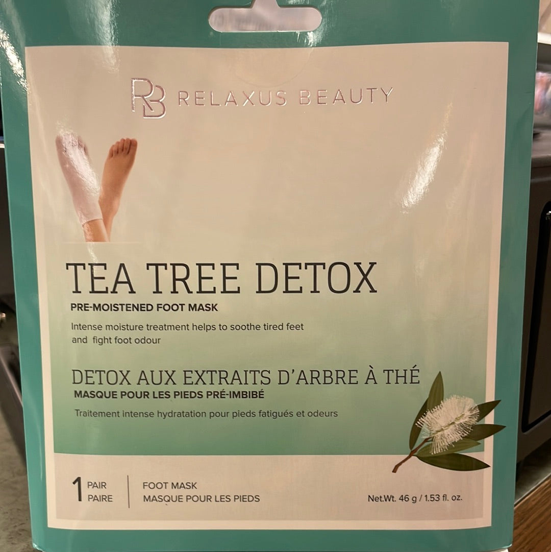 Relaxus - Tea Tree Detox - Pre Moistened Foot Mask