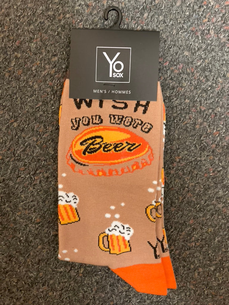 Yo Socks - Men's - Wish You Were Beer