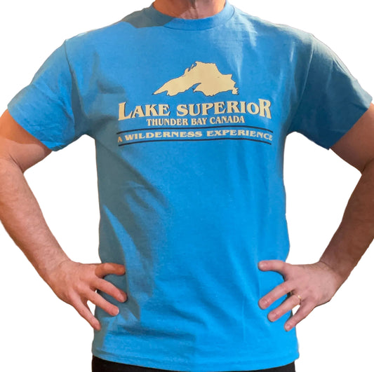 Souvenir Clothing - T-Shirt - Lake Superior - Heather Saphire
