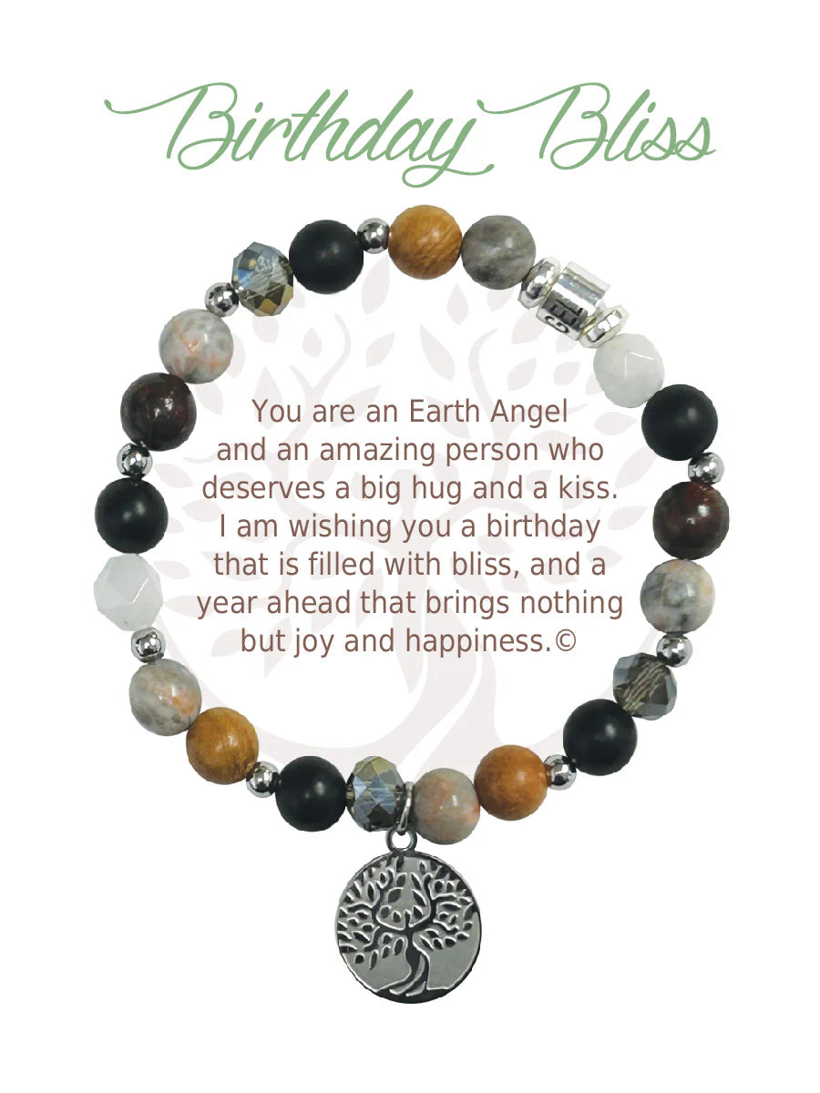Earth Angel Bracelet - Natural Stone - Birthday Bliss - Assorted Varieties