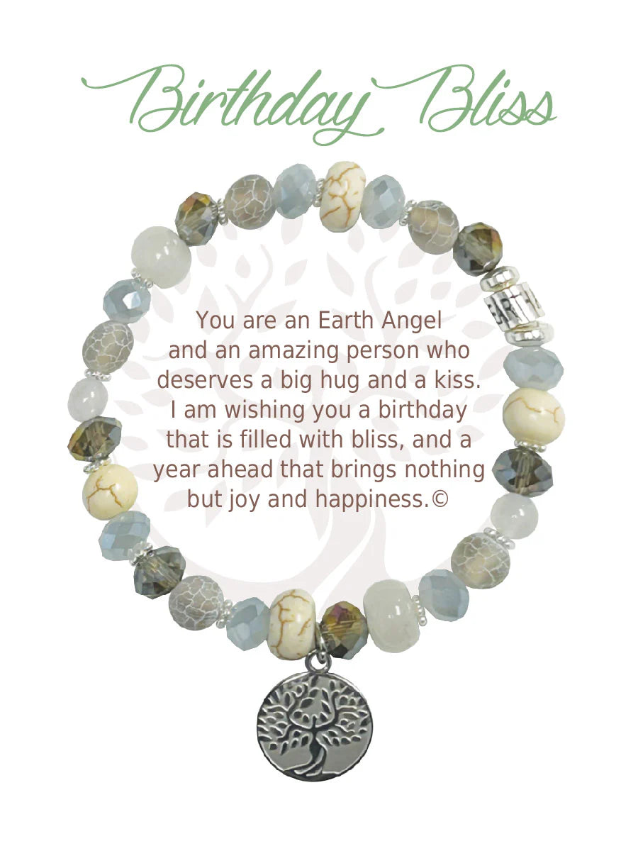 Earth Angel Bracelet - Natural Stone - Birthday Bliss - Assorted Varieties