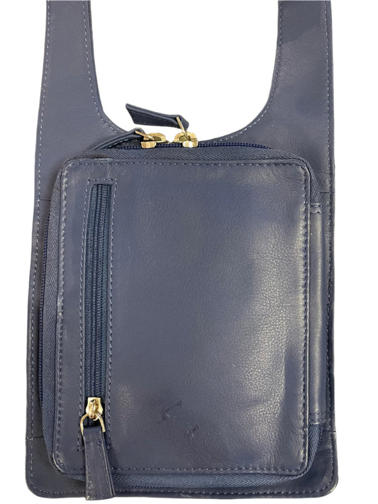 Leather Bag - Canadian Traveler - Royal Blue