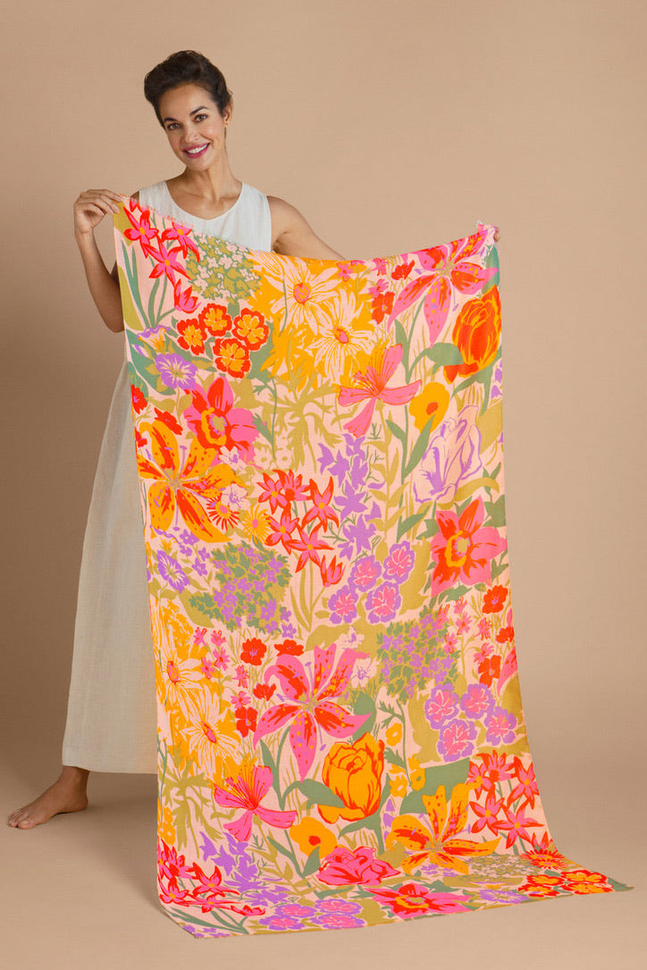 Powder Collection - Printed Springtime Wildflowers Scarf