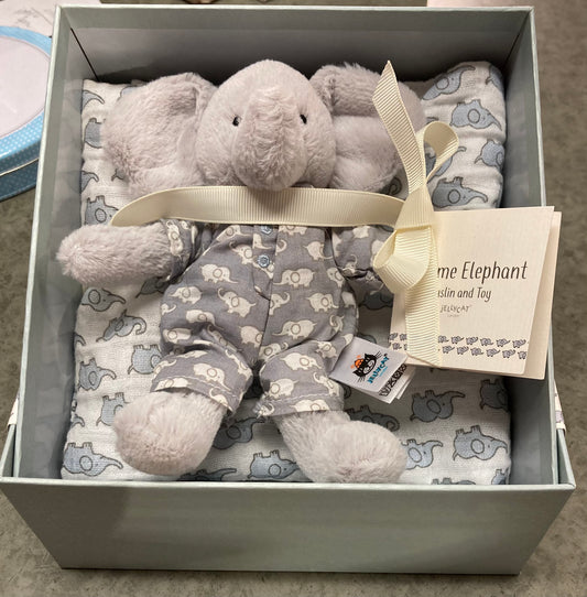 Baby - Bedtime Elephant - Muslin and Toy