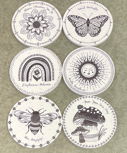 Coasters - Boho Garden - Set of 6