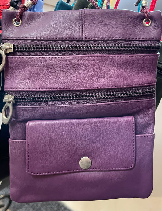 Leather Bag - JBG - Purse - Purple