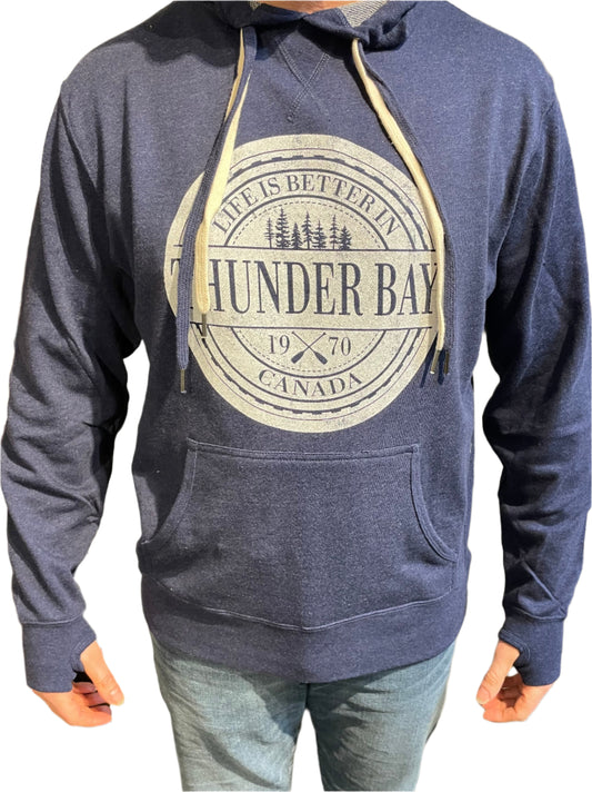 Souvenir Clothing - Hoodie - Life is Better in Thunder Bay, Canada - 1970 - Navy