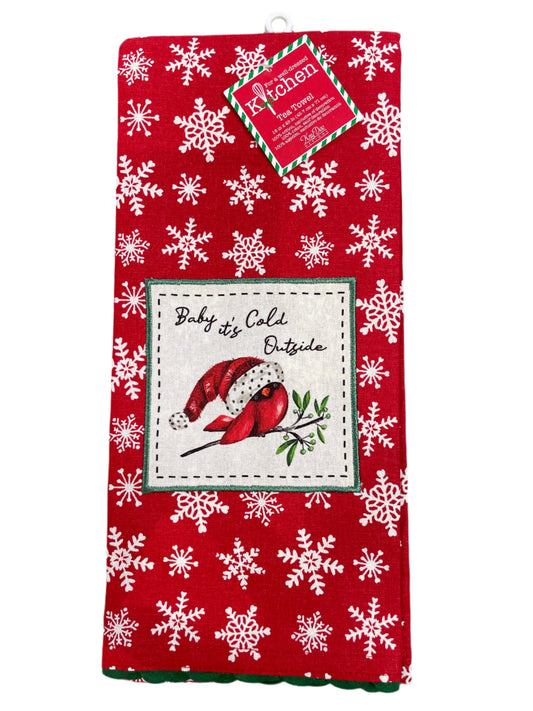 Christmas - Tea Towel -Baby It's Cold Outside