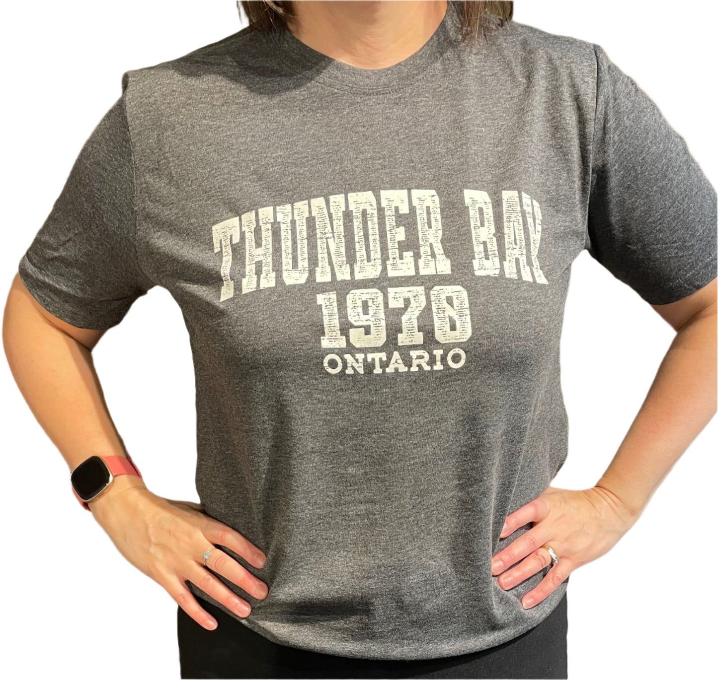 Souvenir Clothing - Unisex T-Shirt - Thunder Bay, ON, 1970 - Charcoal