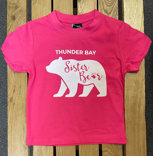Souvenir - Kid's T-Shirt - Sister Bear - Thunder Bay - Hot Pink