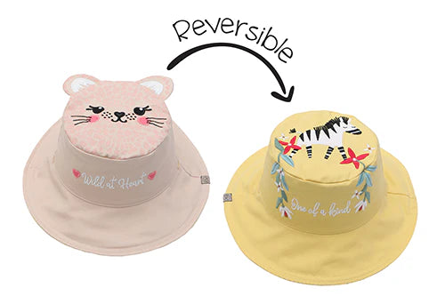 Baby - Flap Jack Kids - Reversible Hat - Leopard/Zebra