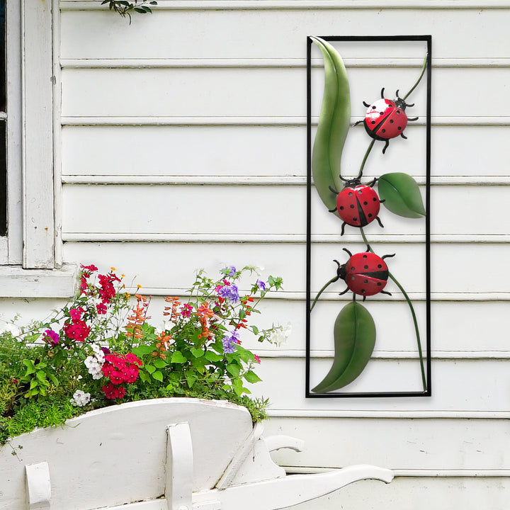 Garden - Metal Wall Art - Lady Bugs