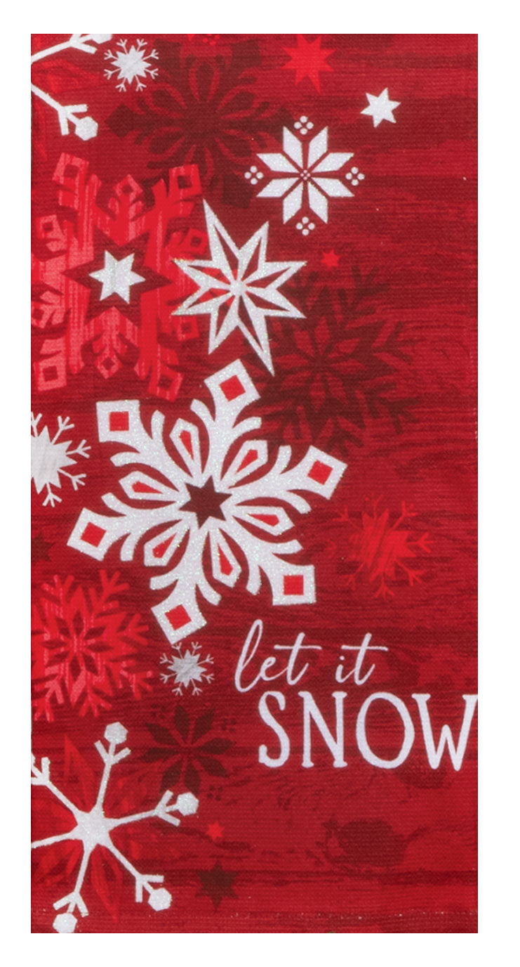 Christmas - Snowed in Let it Snow Dual Purpose Terry Towel