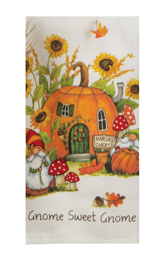 Harvest Gnome Sweet Gnome Dual Purpose Terry Towel