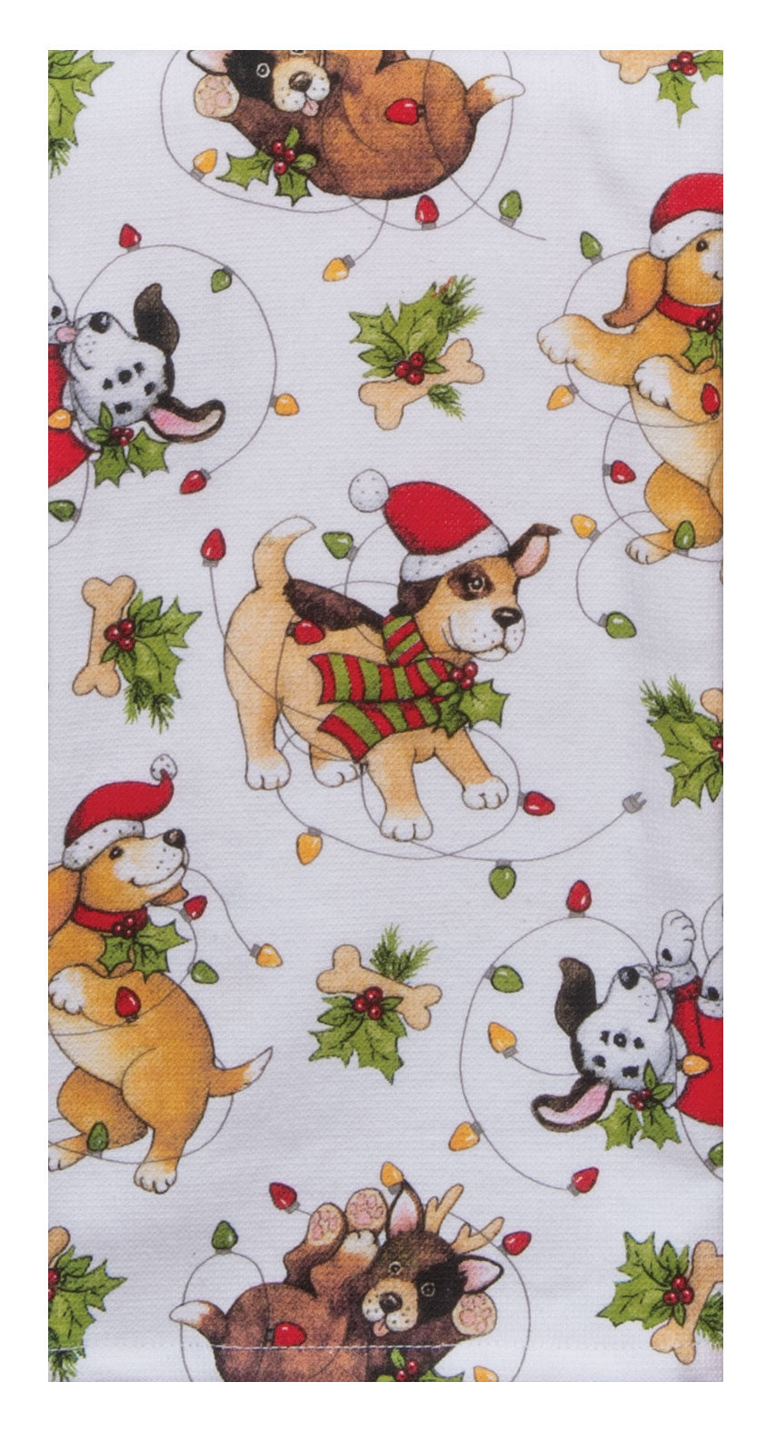 Christmas - Bowie Wowie Christmas Puppy Toss Dual Purpose Terry Towel