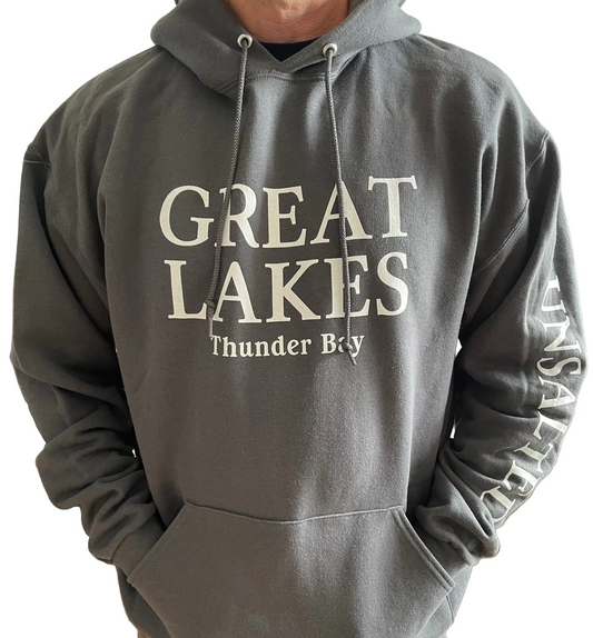 Souvenir Clothing - Hooded Sweatshirt - Great Lakes, Thunder Bay - Charcoal