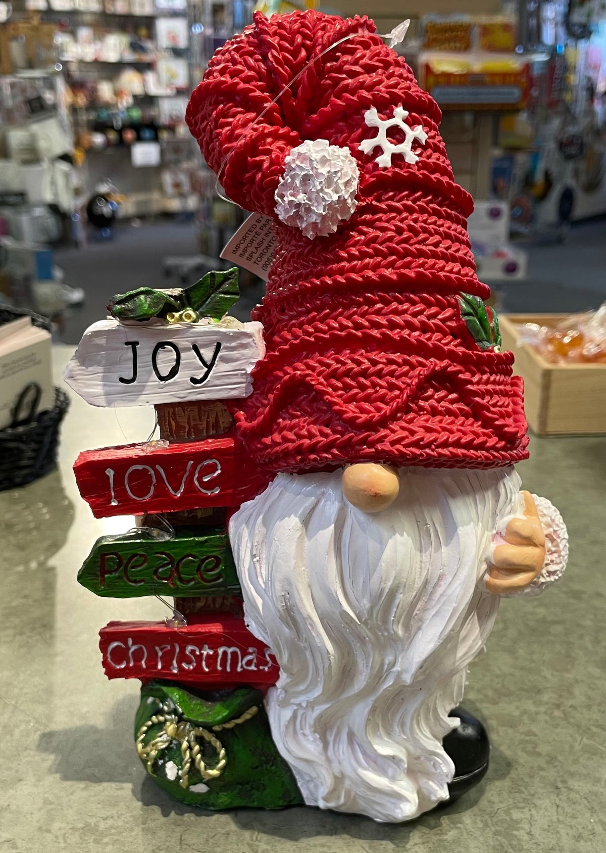 Christmas - Gnome Figurine with Direction Signs