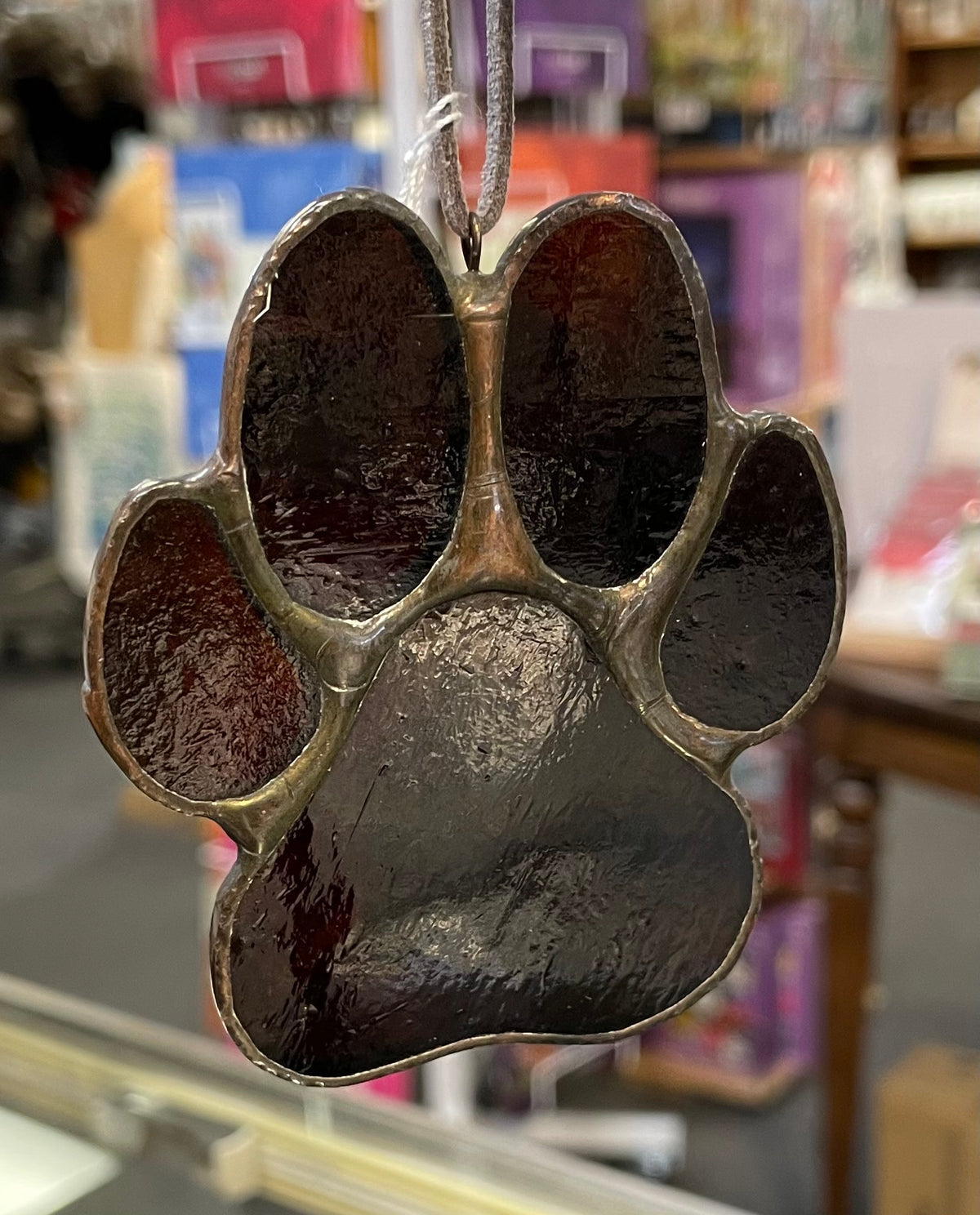Kim Ready Custom Stained Glass - Dog Paw