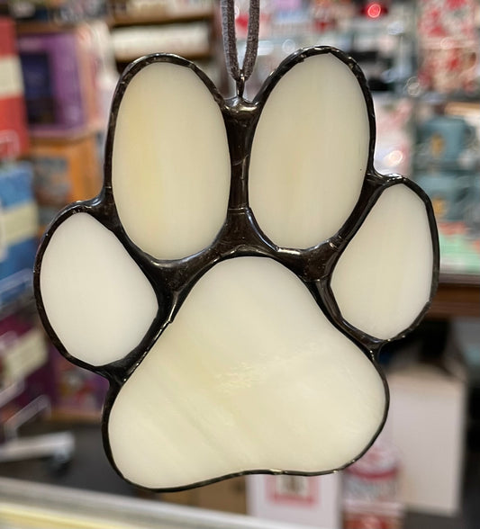 Kim Ready Custom Stained Glass - Dog Paw