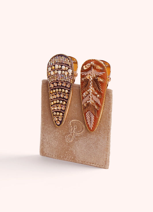 Powder Collection - Hair Clips - Set of 2 - Deco Beads and Tree
