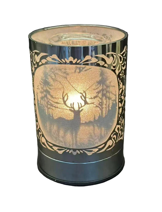 Touch Lamp - Silver Shadow Deer in Woods