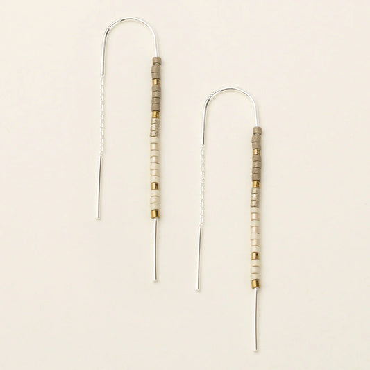 Scout Curated Wears -  Thread Earring - Pewter Multi/Silver