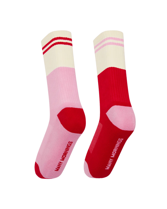 Many Mornings Socks - Red Romance