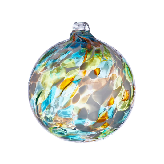 Kitras Art Glass - 3" Calico Ball - Holiday