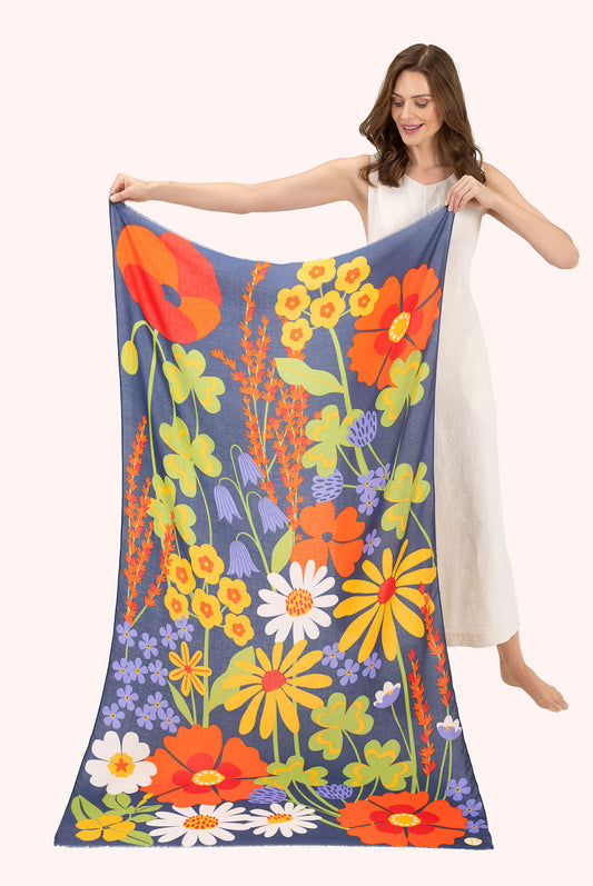 Powder Collection - Print Scarf - Nordic Meadow