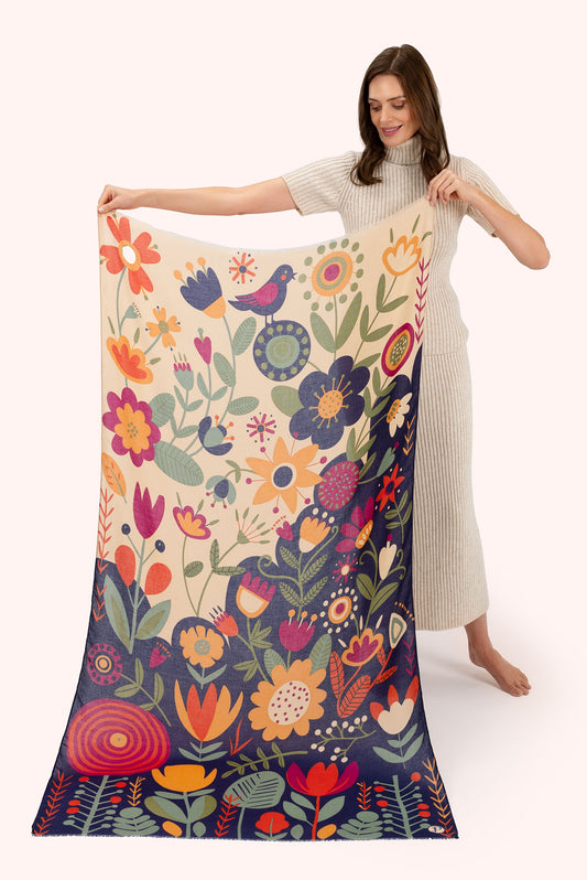 Powder Collection - Scarf - Scandi Two-Tone Floral