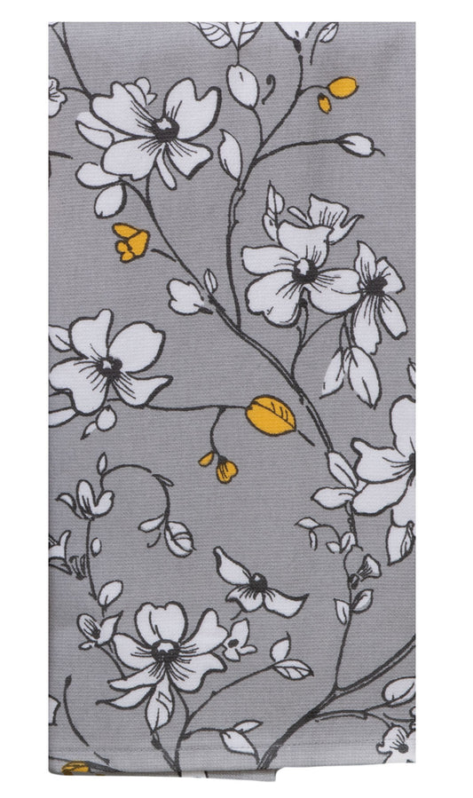 Dual Purpose Towel - Sweet Home - Grey Floral