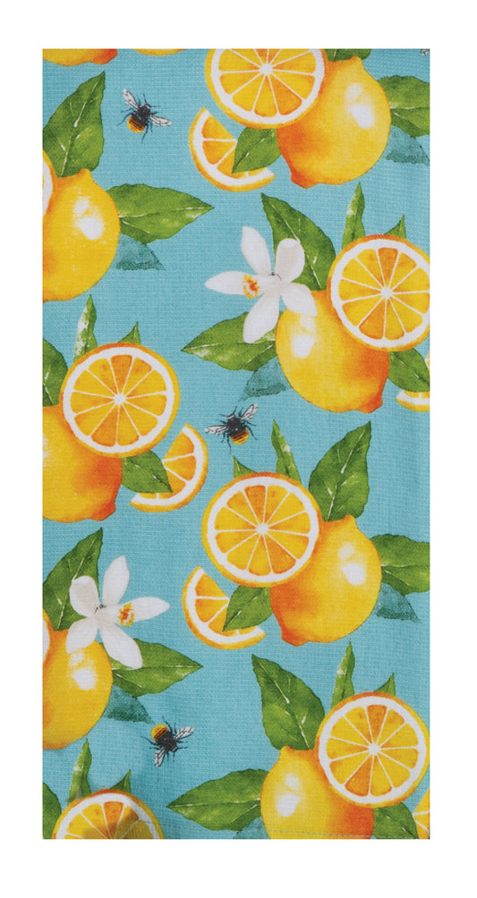 Dual Purpose Terry Towel - Bee Zesty Lemon Toss