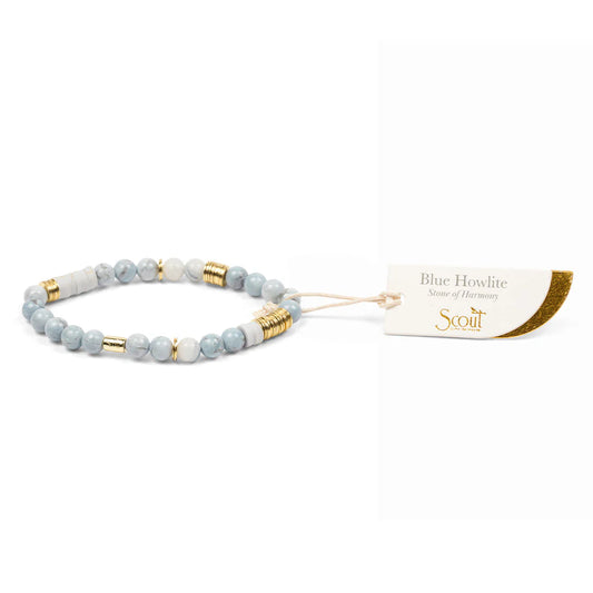Scout Curated Wears - Intermix Stone Stacking Bracelet - Blue Howlite