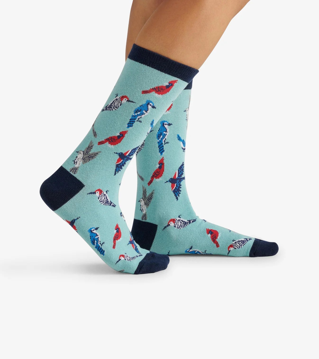 Women's Crew Socks - Birds