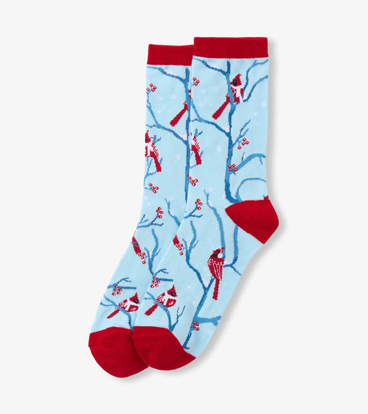 Socks - Little Blue House - Women's - Winter Cardinals