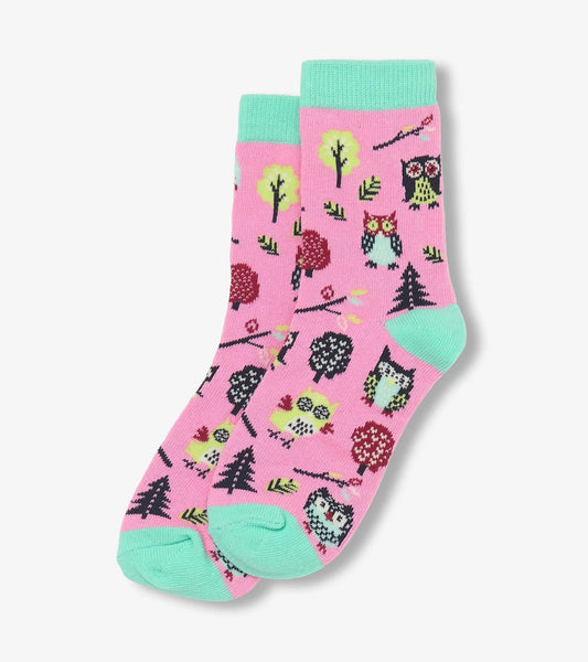 Women's Crew Socks - Owls