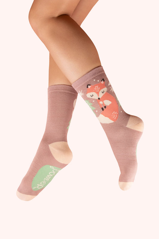 Powder Collection - Fox Mocca Ankle Socks
