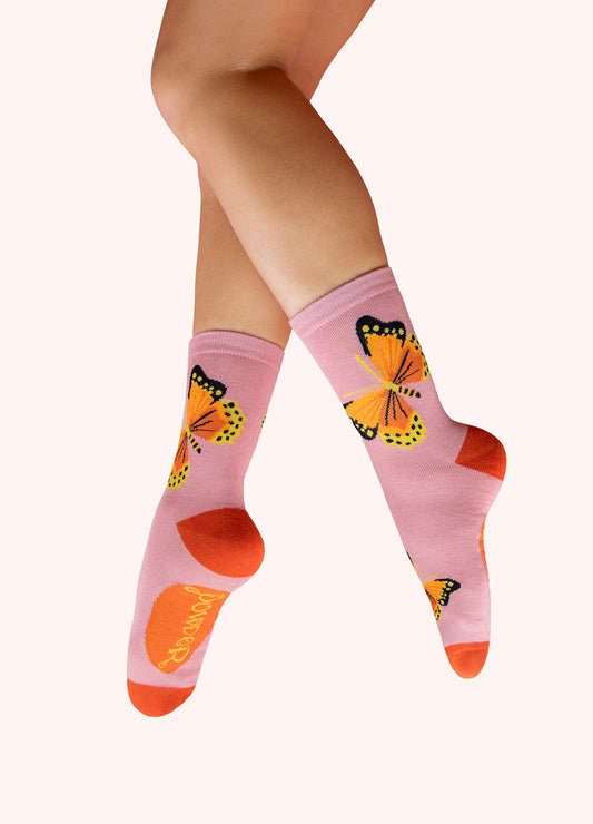Powder Collection - Ladies' Ankle Socks - Beautiful Butterflies3