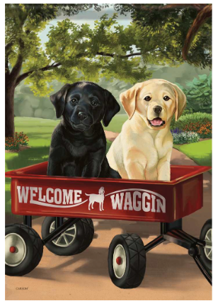 Garden - Garden Flag - Welcome Waggin'