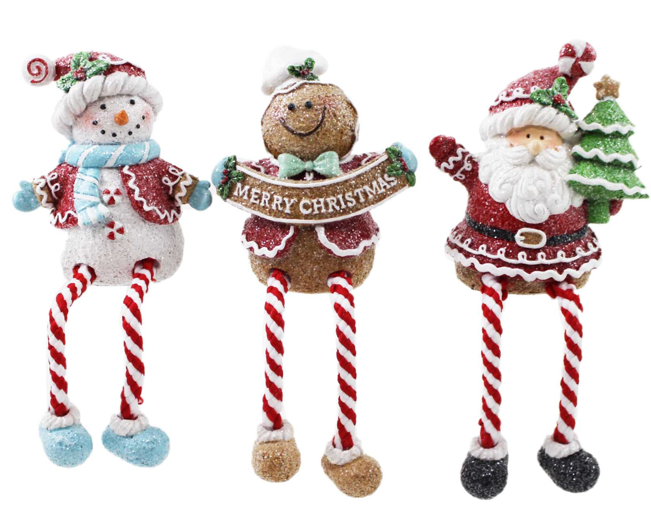 Christmas  - Dangle Legs Snowman, Gingerbread Man or Santa