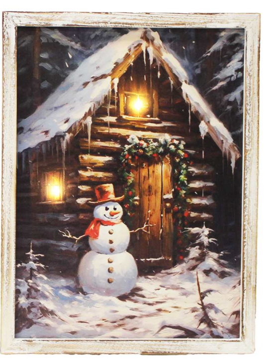 Christmas - Sign - Snowman or Cardinal - LED