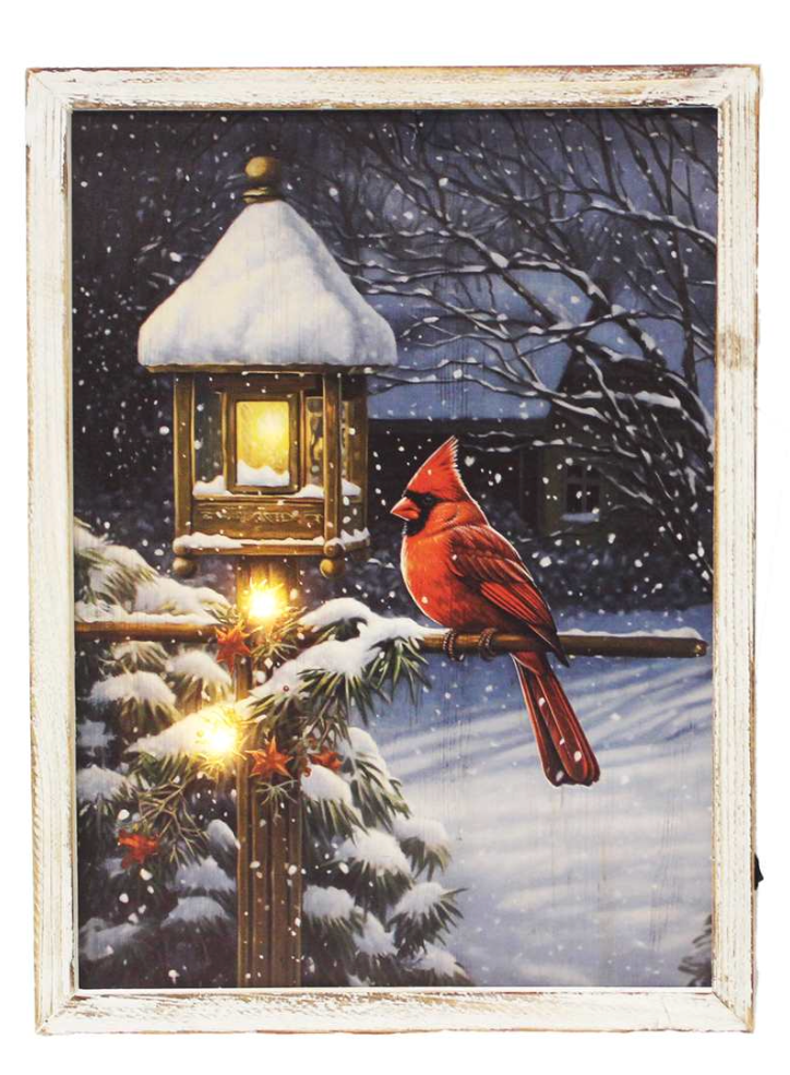 Christmas - Sign - Snowman or Cardinal - LED