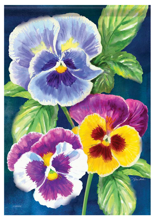 Garden - Garden Flag - Pansy Trio