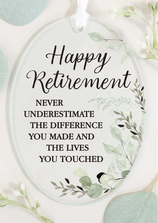 Retirement - Happy Retirement Glass Ornament