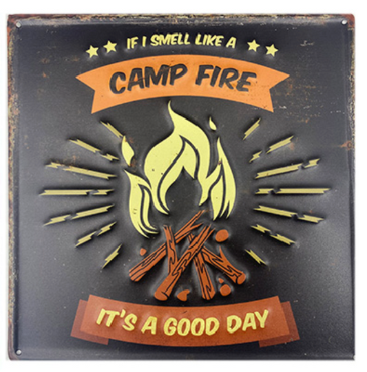 Garden - Metal Sign - Camp Fire