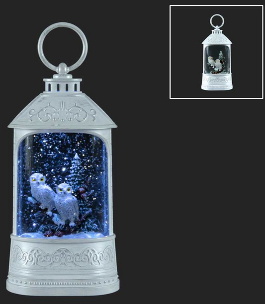 Christmas - Owl Lantern Snowglobe