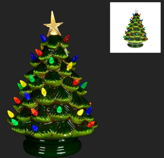 Christmas - Christmas Tree with Coloured Lights
