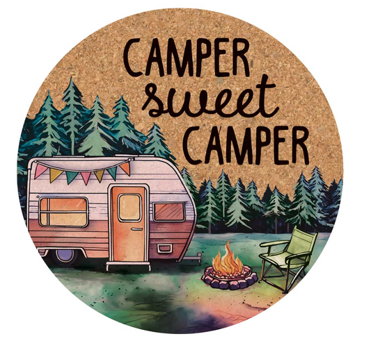 Cork Coaster - Sweet Camper
