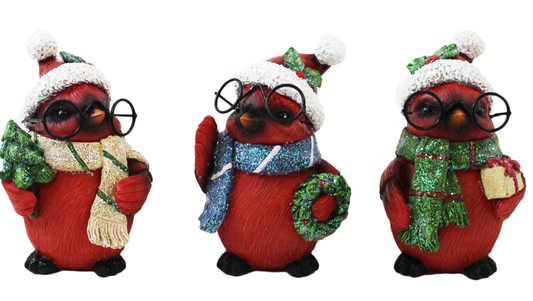 Christmas - Cardinal with Glasses - Assorted Varieties